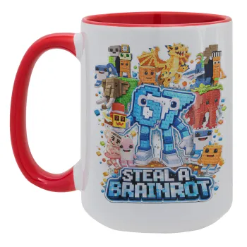 Steal a Brainrot Six Seven, Κούπα Mega 15oz, κεραμική Κόκκινη, 450ml