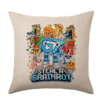 Steal a Brainrot Six Seven, Μαξιλάρι καναπέ ΛΙΝΟ 40x40cm περιέχεται το  γέμισμα