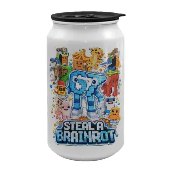Steal a Brainrot Six Seven, Κούπα ταξιδιού μεταλλική με καπάκι (tin-can) 500ml