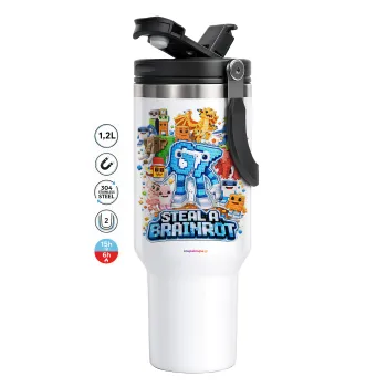 Steal a Brainrot Six Seven, Mega Stainless steel Tumbler with lid, double wall 1,2L