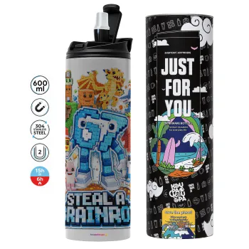 Steal a Brainrot Six Seven, Tumbler stainless steel GREY 600ml
