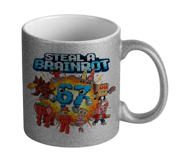 Steal a Brainrot 67 Roblox Style — Glitter Ασημένια