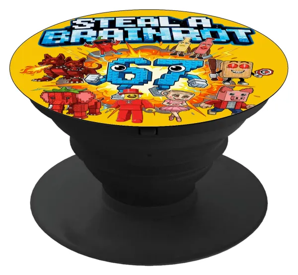 Steal a Brainrot 67 Roblox Style — Phone Holders Stand  Black Hand-held Mobile Phone Holder