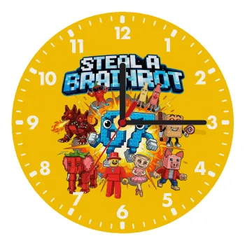 Steal a Brainrot 67 Roblox Style, Ρολόι τοίχου ξύλινο (20cm)