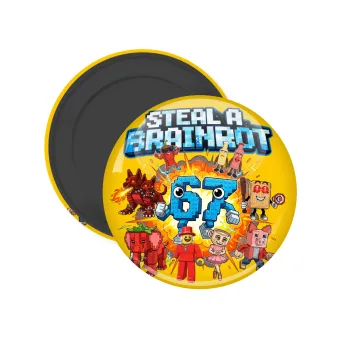 Steal a Brainrot 67 Roblox Style, Μαγνητάκι ψυγείου στρογγυλό διάστασης 5cm