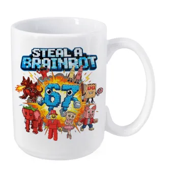 Steal a Brainrot 67 Roblox Style, Κούπα Mega, κεραμική, 450ml