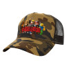 Adult Structured Trucker Hat, with Mesh, (Camouflage) Army (100% COTTON, ADULT, UNISEX, ONE SIZE)