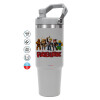 ΓΚΡΙ χρώματος Θερμός Ανοξείδωτο 890ml (30oz) με χερούλι