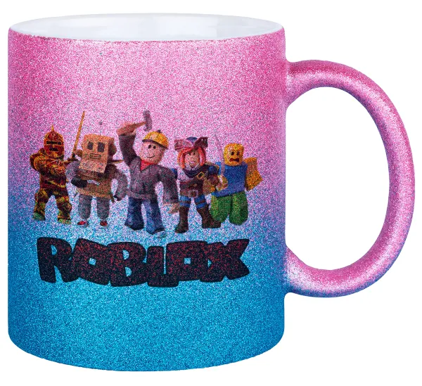 Roblox squad — Κούπα Χρυσή/Μπλε Glitter, κεραμική, 330ml