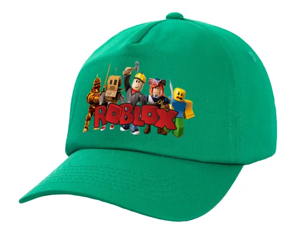 Roblox squad — Adult Baseball Cap, 100% Cotton, Green (COTTON, ADULT, UNISEX, ONE SIZE)