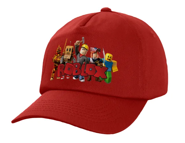 Roblox squad — Πεντάφυλλο Καπέλο Ενηλίκων Baseball, 100% Βαμβακερό,  Κόκκινο (ΒΑΜΒΑΚΕΡΟ, ΕΝΗΛΙΚΩΝ, UNISEX, ONE SIZE)