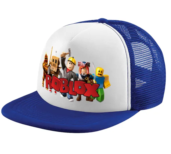 Roblox squad — Καπέλο παιδικό Soft Trucker με Δίχτυ ΜΠΛΕ/ΛΕΥΚΟ (POLYESTER, ΠΑΙΔΙΚΟ, ONE SIZE)