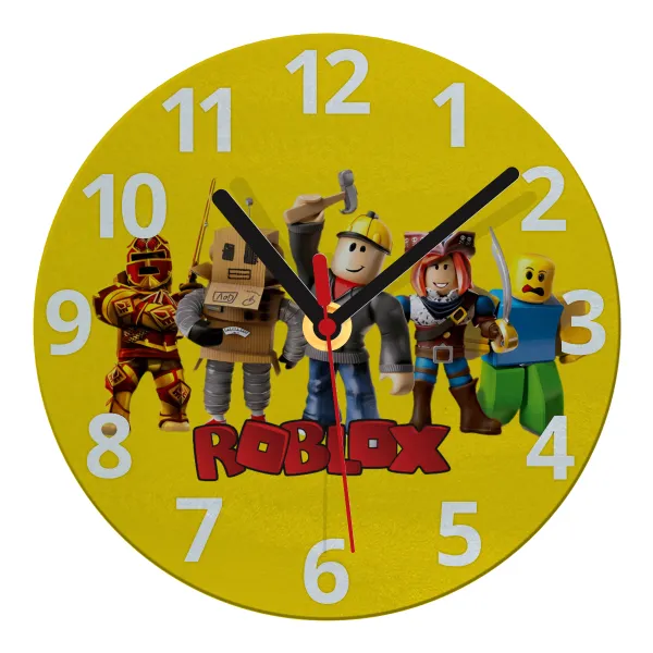 Roblox squad — Glass wall clock (20cm)