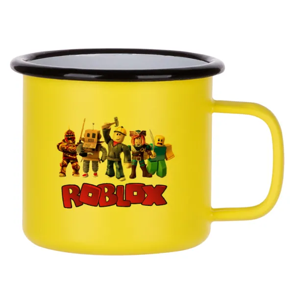 Roblox squad — Κούπα Μεταλλική εμαγιέ ΜΑΤ Κίτρινη 360ml