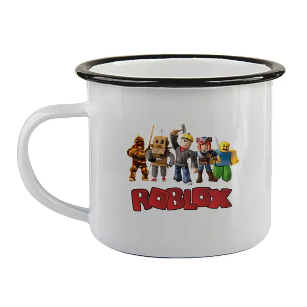Roblox squad — Enamel mug with black rim, 360ml