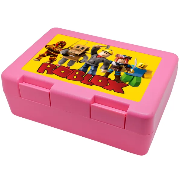 Roblox squad — Children's cookie container PINK 185x128x65mm (BPA free plastic)