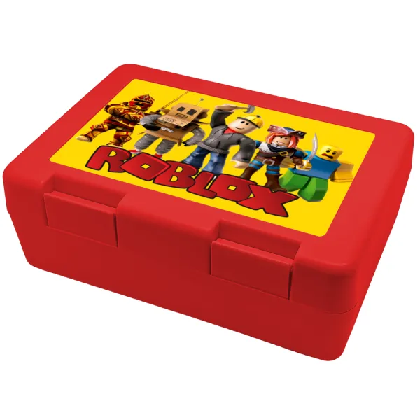 Roblox squad — Children's cookie container RED 185x128x65mm (BPA free plastic)