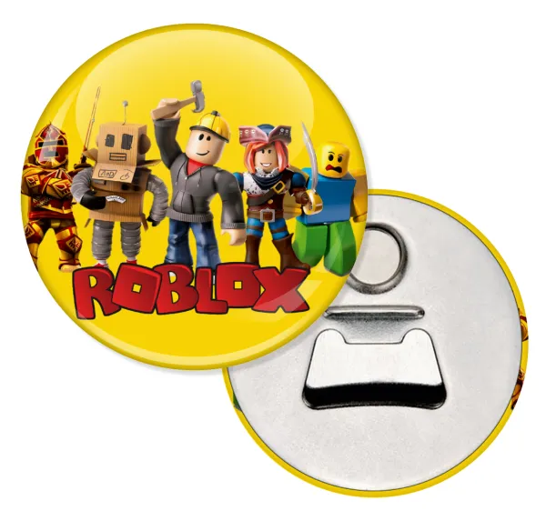 Roblox squad — Round magnet and beer bottle opener, 5.9cm