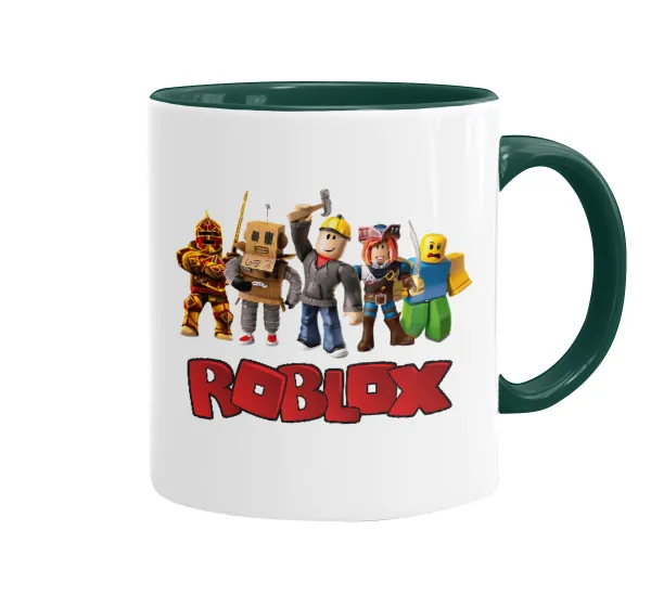 Roblox squad — Κούπα χρωματιστή πράσινη, κεραμική, 330ml