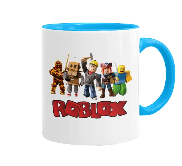 Roblox squad — Κούπα χρωματιστή γαλάζια, κεραμική, 330ml