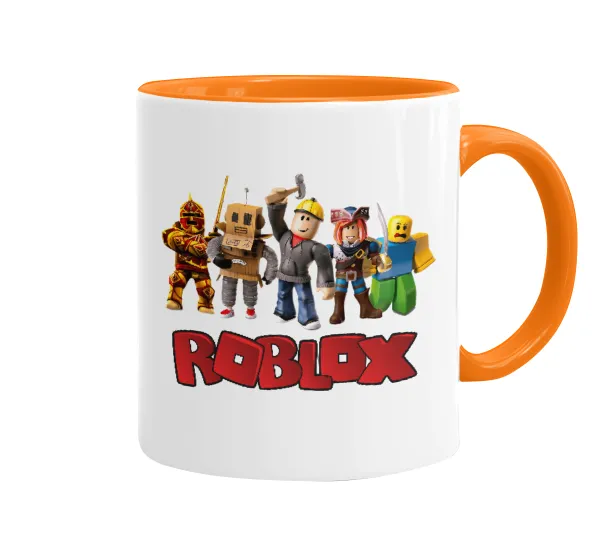 Roblox squad — Κούπα χρωματιστή πορτοκαλί, κεραμική, 330ml