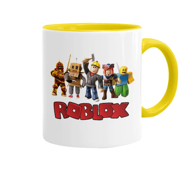 Roblox squad — Mug colored yellow, ceramic, 330ml