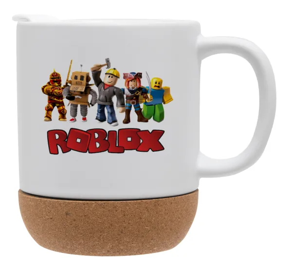 Roblox squad — Κούπα, κεραμική με βάση φελού και καπάκι (ΜΑΤ), 330ml