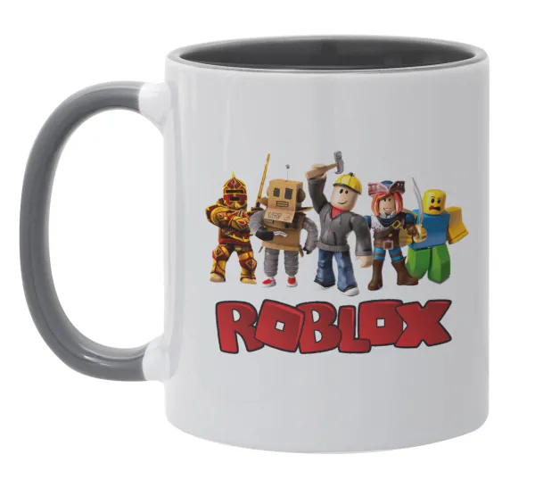 Roblox squad — Κούπα χρωματιστή γκρι, κεραμική, 330ml