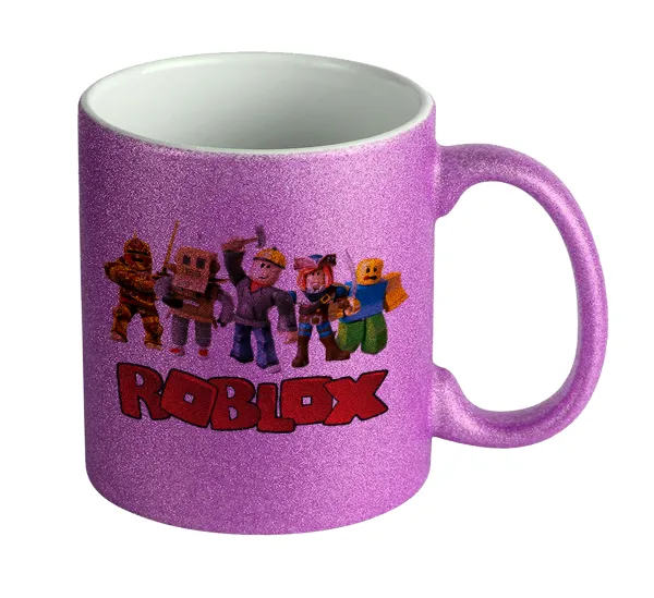Roblox squad — Κούπα Μωβ Glitter που γυαλίζει, κεραμική, 330ml