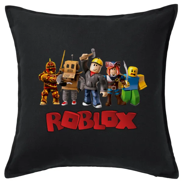 Roblox squad — Μαξιλάρι καναπέ Μαύρο 100% βαμβάκι, περιέχεται το γέμισμα (50x50cm)