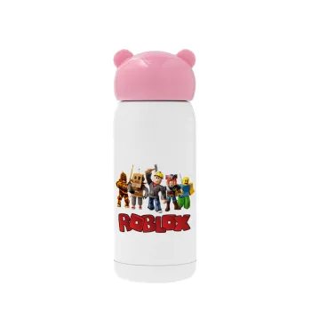 Roblox squad, Pink stainless steel thermal flask, 320ml