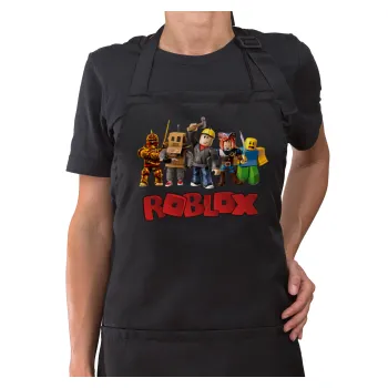 Roblox squad, Ποδιά μακριά Σεφ ολόσωμη με τσέπες Μαύρη (ΕΝΗΛΙΚΩΝ)