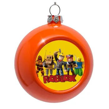 Roblox squad, Στολίδι Χριστουγεννιάτικη μπάλα δένδρου Πορτοκαλί 8cm