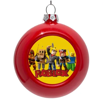 Roblox squad, Στολίδι Χριστουγεννιάτικη μπάλα δένδρου Κόκκινη 8cm