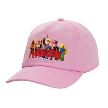 Roblox squad, Καπέλο Ενηλίκων Baseball, 100% Βαμβακερό,  ΡΟΖ (ΒΑΜΒΑΚΕΡΟ, ΕΝΗΛΙΚΩΝ, UNISEX, ONE SIZE)