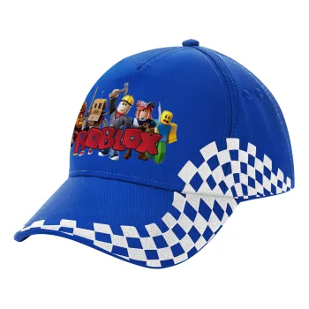 Roblox squad, Adult Ultimate BLUE RACING Cap, (100% COTTON DRILL, ADULT, UNISEX, ONE SIZE)