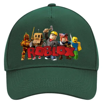 Roblox squad, Adult Ultimate Hat GREEN, (100% COTTON DRILL, ADULT, UNISEX, ONE SIZE)