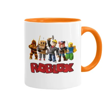 Roblox squad, Κούπα χρωματιστή πορτοκαλί, κεραμική, 330ml