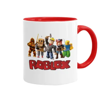 Roblox squad, Κούπα χρωματιστή κόκκινη, κεραμική, 330ml