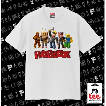 Roblox squad, Κλασικό T-Shirt, διπλής ραφής, χωρίς πλευρικές ραφές ΛΕΥΚΟ από 100% βαμβάκι. Vegan & OEKO-TEX πιστοποιημένο.