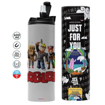 Roblox squad, Tumbler stainless steel GREY 600ml