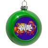 Στολίδι Χριστουγεννιάτικη μπάλα δένδρου Πράσινο 8cm