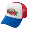 Καπέλο Ενηλίκων Soft Trucker με Δίχτυ Red/Blue/White (POLYESTER, ΕΝΗΛΙΚΩΝ, UNISEX, ONE SIZE)