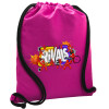 Τσάντα πλάτης πουγκί GYMBAG Φούξια, με τσέπη (40x48cm) & χονδρά κορδόνια