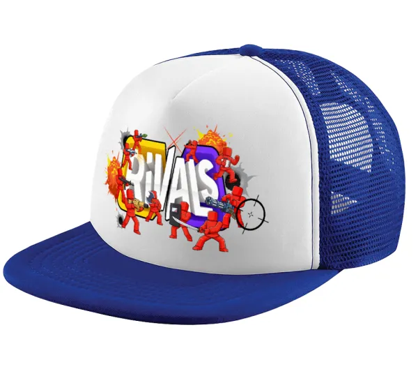 Roblox Rivals — Καπέλο παιδικό Soft Trucker με Δίχτυ ΜΠΛΕ/ΛΕΥΚΟ (POLYESTER, ΠΑΙΔΙΚΟ, ONE SIZE)