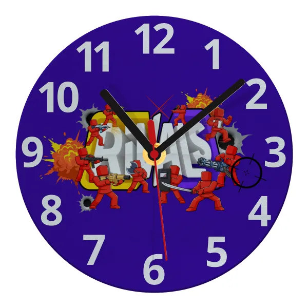 Roblox Rivals — Glass wall clock (20cm)