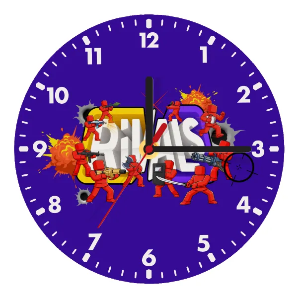 Roblox Rivals — Wooden wall clock (20cm)