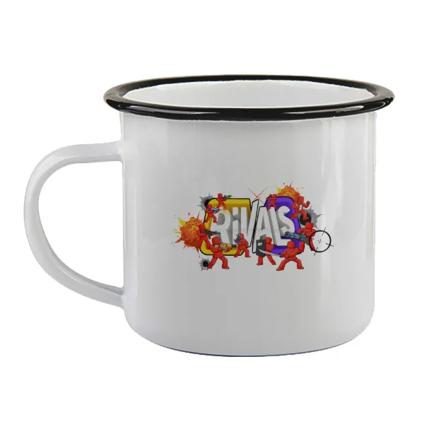 Roblox Rivals — Enamel mug with black rim, 360ml