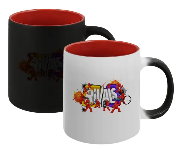 Roblox Rivals — Κούπα Μαγική εσωτερικό κόκκινο, κεραμική, 330ml που αλλάζει χρώμα με το ζεστό ρόφημα