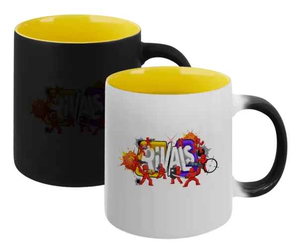 Roblox Rivals — Κούπα Μαγική εσωτερικό κίτρινη, κεραμική 330ml που αλλάζει χρώμα με το ζεστό ρόφημα